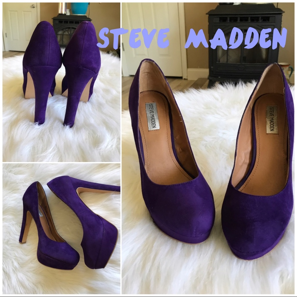 Steve Madden Beasst Pumps 10 Purple Suede